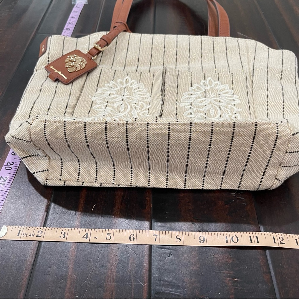 Tommy Bahama Purse Tote Bag Beach Bag Travel Bag - Picture 12 of 13